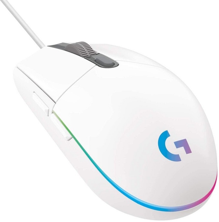 Оптическая мышь Logitech "G102 LightSync" 910-005809, 6кн.+скр., подсветка, белый
