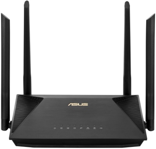Беспроводной маршрутизатор ASUS "RT-AX53U" WiFi 1201+574Мбит/сек. + 3 порта LAN 1Гбит/сек. + 1 порт WAN 1Гбит/сек. + 1 порт USB2.0