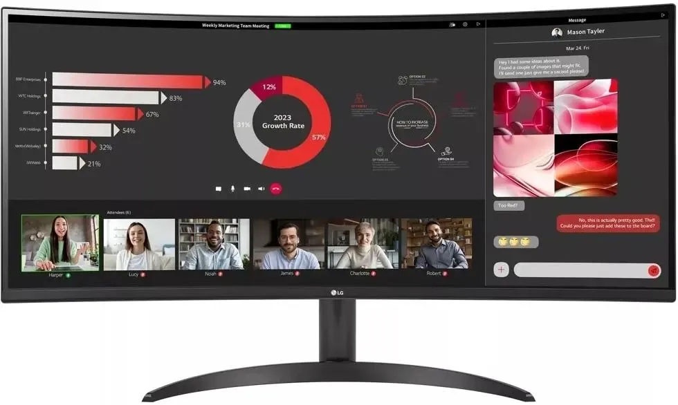 Монитор 34.0" LG "UltraWide 34WR50QK-B" 3440x1440, VA, черный