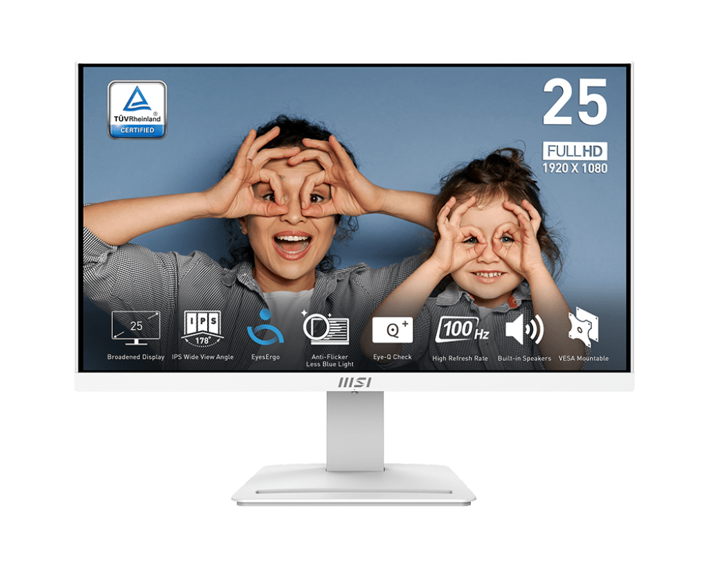 Монитор 24.5" MSI "PRO MP253W" 9S6-3PC7CH-054, 1920x1080, IPS, белый