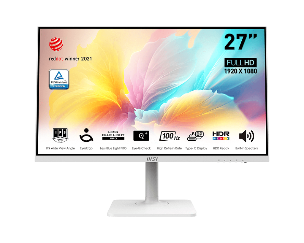 Монитор 27.0" MSI "Modern MD2712PW" 9S6-3PA49H-218, 1920x1080, IPS, белый