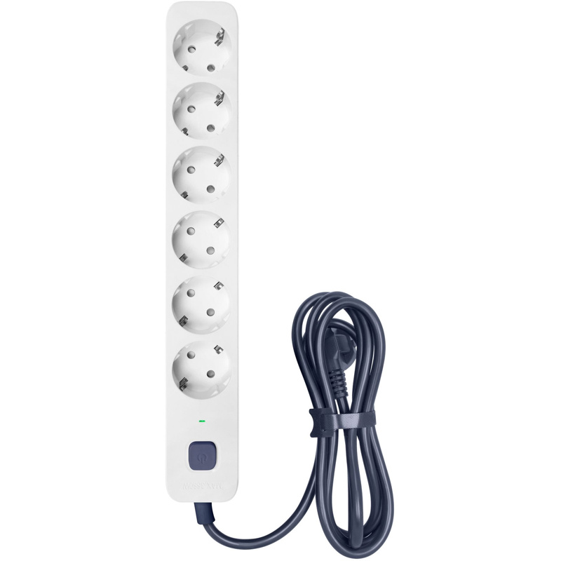 Сетевой фильтр на 6 розеток Powercom "SP-06W", серо-белый