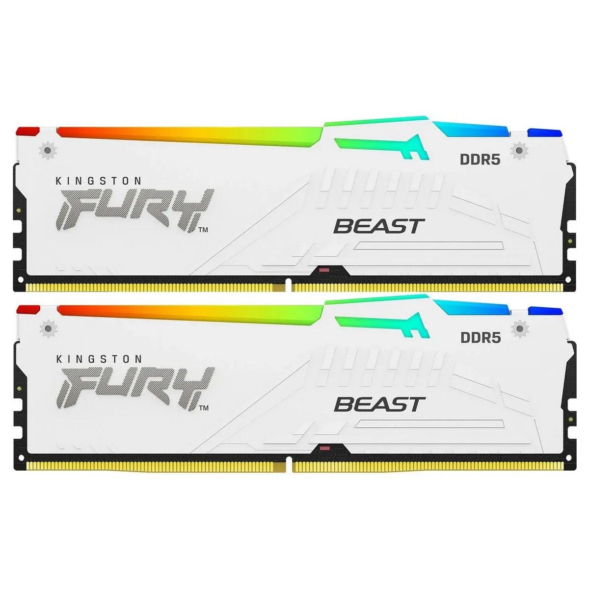 Модуль оперативной памяти 2x32ГБ DDR5 SDRAM Kingston "FURY Beast White RGB" KF560C30BWEAK2-64