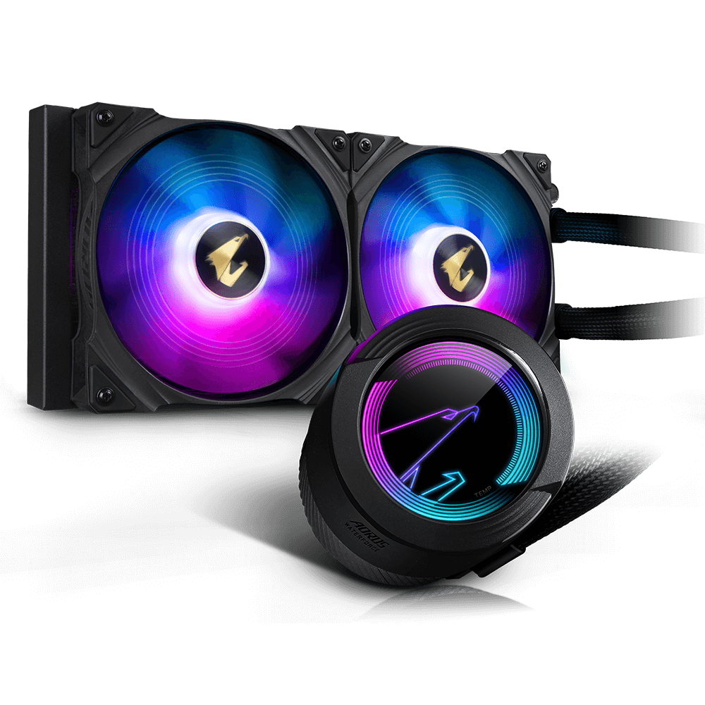 Система водяного охлаждения для Socket1700/1851/AM4/AM5/TR4/sTRX4 GIGABYTE "AORUS WATERFORCE 280", подсветка