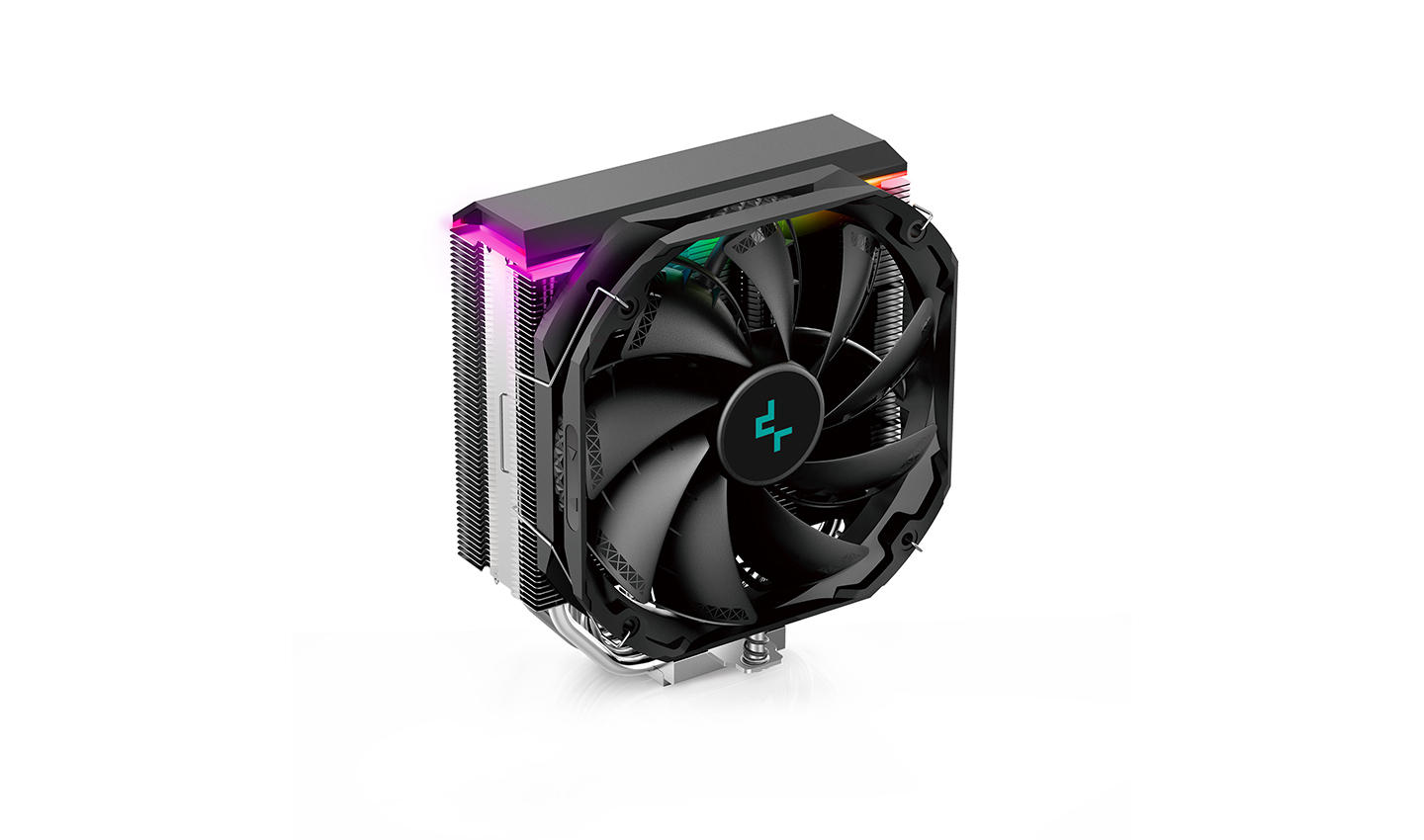 Кулер для процессора Socket115x/1200/1700/AM4/AM5 Deepcool "AS500" R-AS500-BKNLMN-G, подсветка