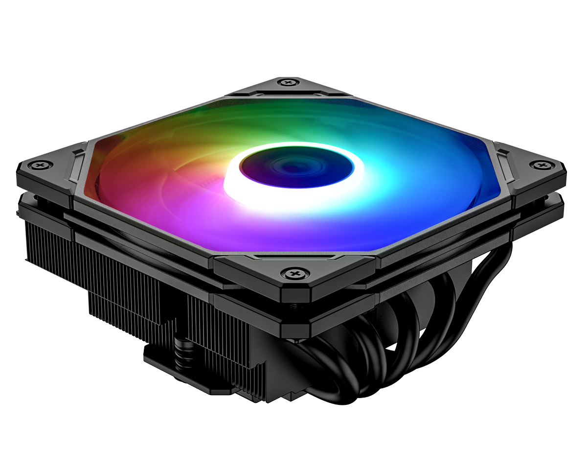 Кулер для процессора Socket115x/1200/1700/1851/AM4/AM5 ID-Cooling "IS-55 ARGB", Low profile, подсветка