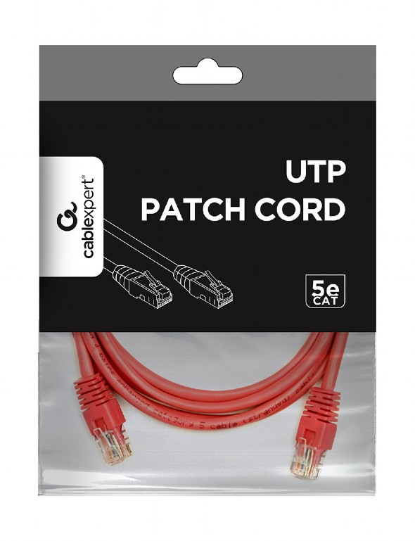 Патч-корд UTP 5e кат. Cablexpert "PP12-2M/RO" с разъемами RJ-45, розовый