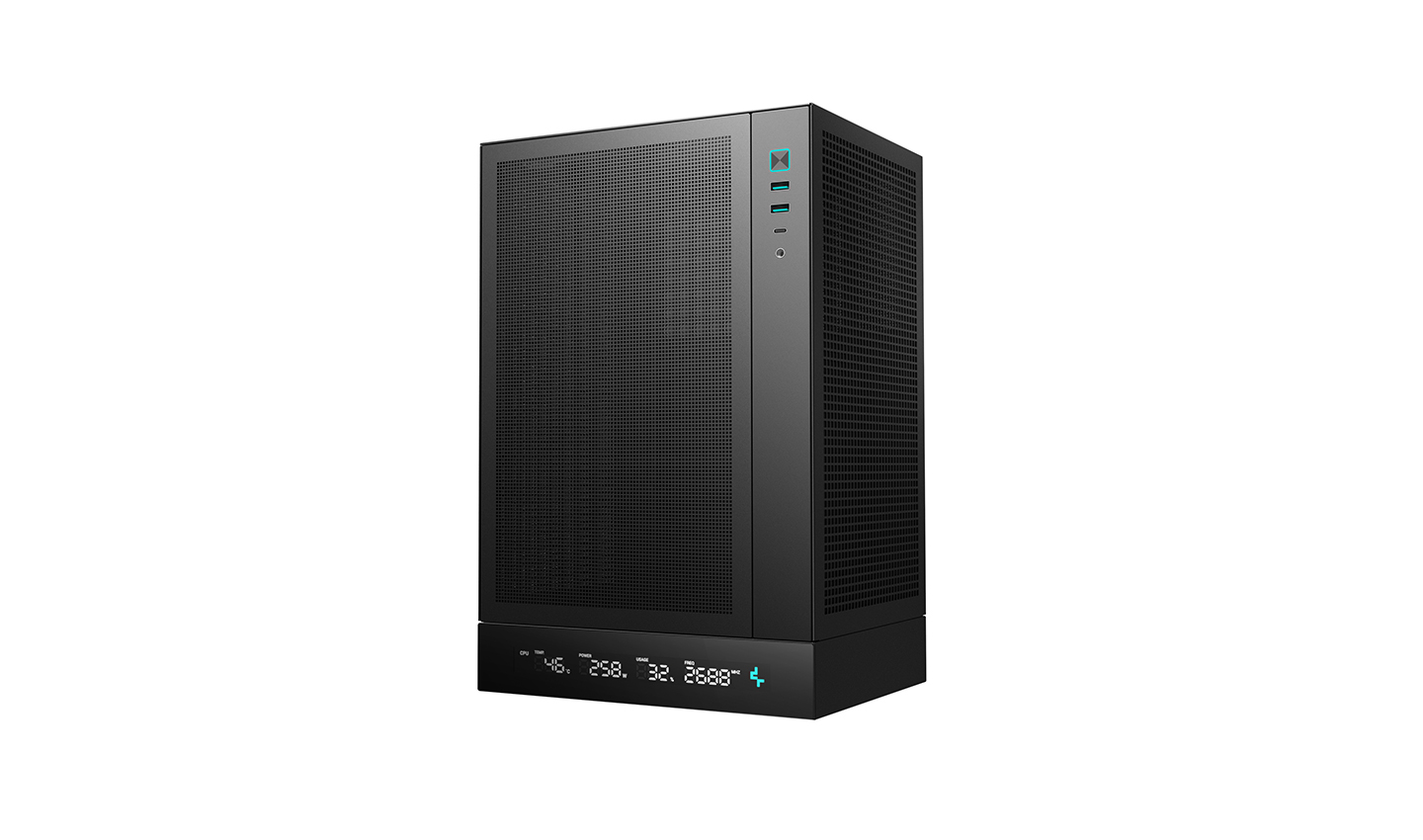 Корпус Minitower Deepcool "CH170 DIGITAL" R-CH170-BKNPI0D-G-1, mini-ITX, черный