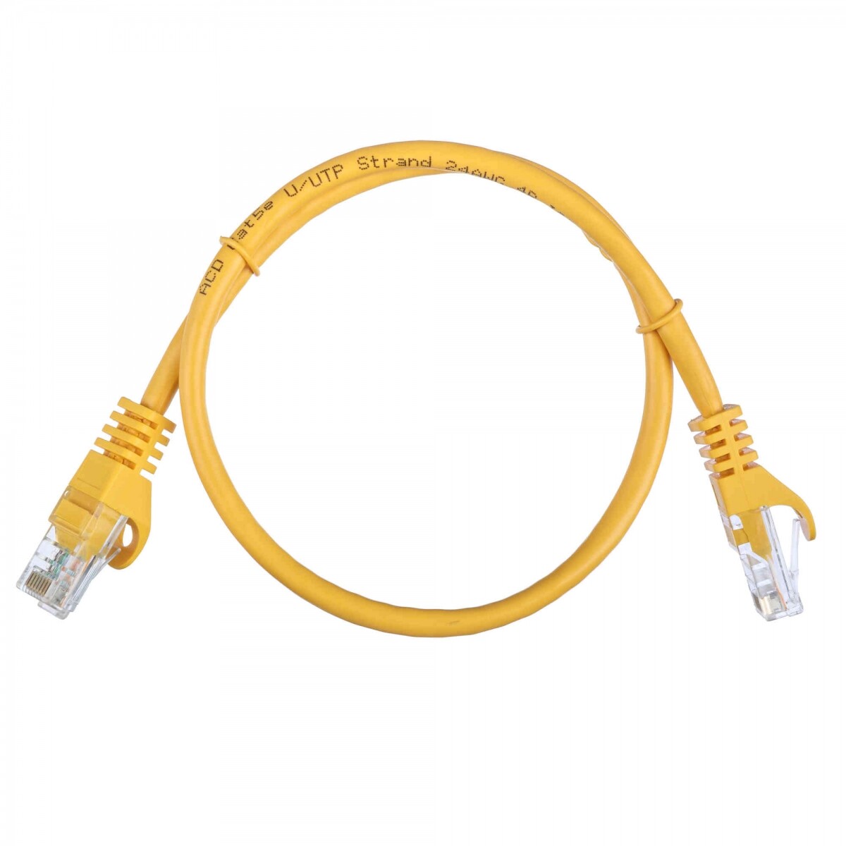 Патч-корд UTP 5e кат. ACD "ACD-LPU5E-5DY" с разъемами RJ-45, желтый