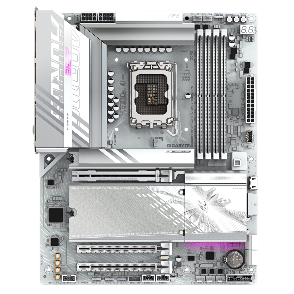 Материнская плата Socket1851 GIGABYTE "B860 AORUS ELITE WIFI7 ICE"