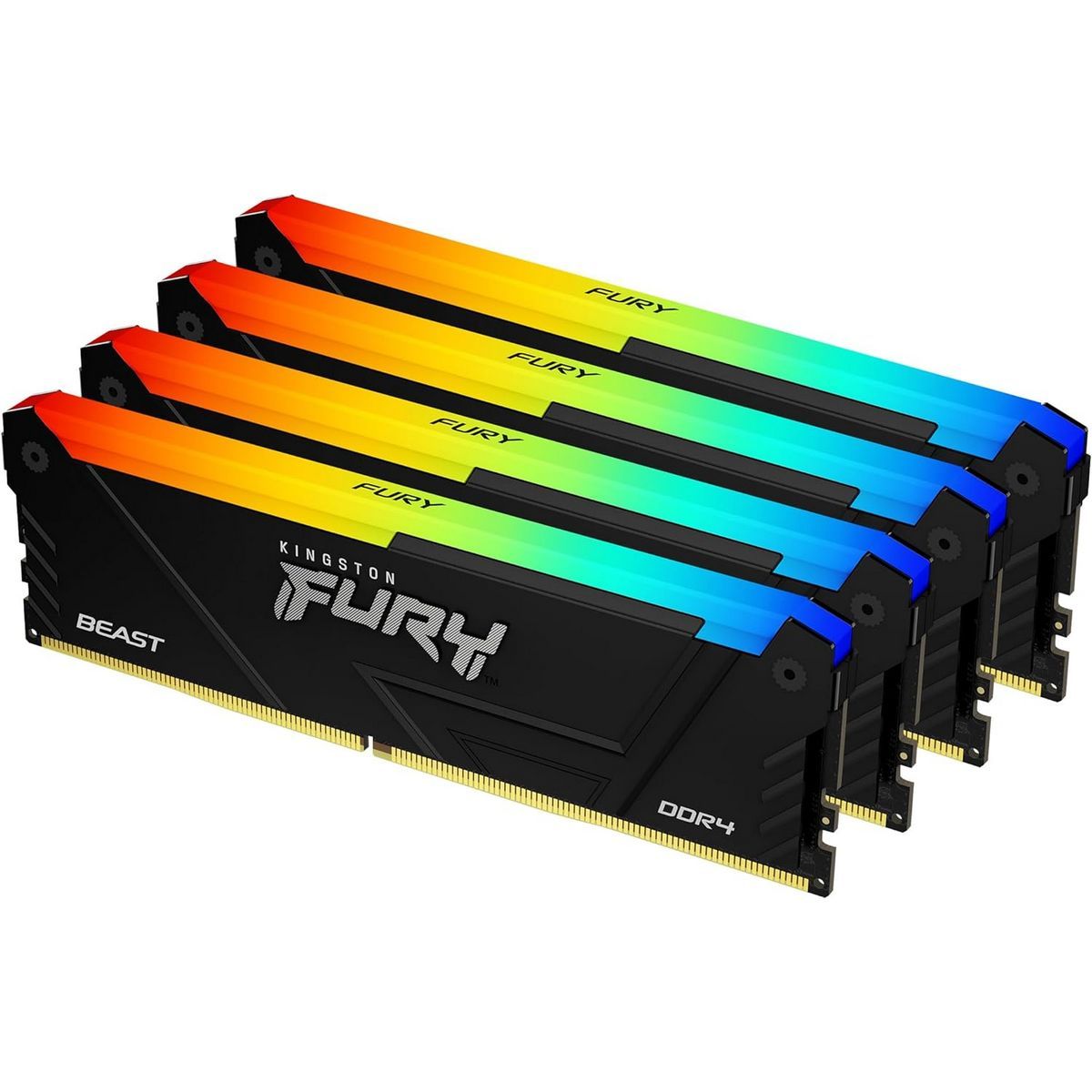 Модуль оперативной памяти 4x32ГБ DDR4 SDRAM Kingston "FURY Beast RGB" KF432C16BB2AK4/128