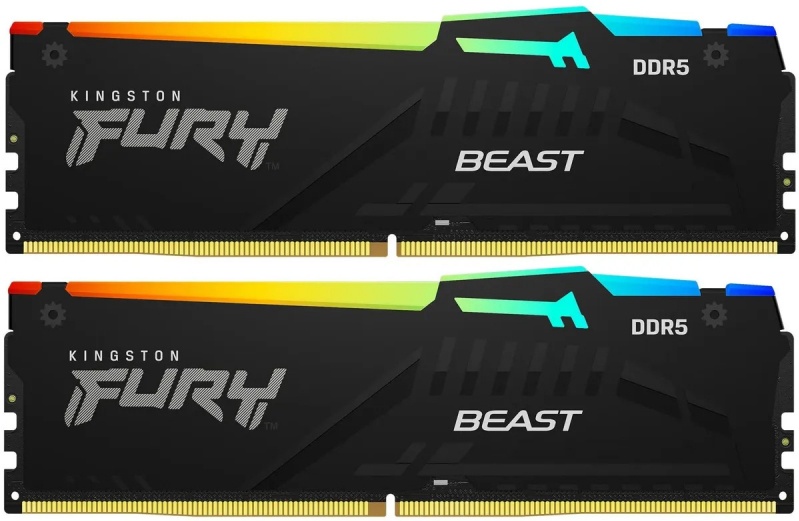 Модуль оперативной памяти 2x16ГБ DDR5 SDRAM Kingston "FURY Beast RGB" KF560C36BBE2AK2-32
