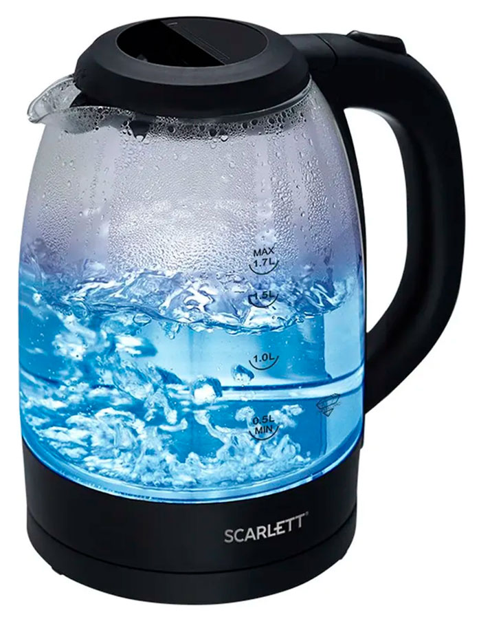 Чайник Scarlett "SC-EK27G11", электрический, подсветка, черный