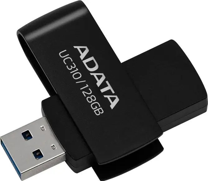 Накопитель USB flash 128ГБ ADATA "FlashDrive UC310" UC310-128G-RBK, черный